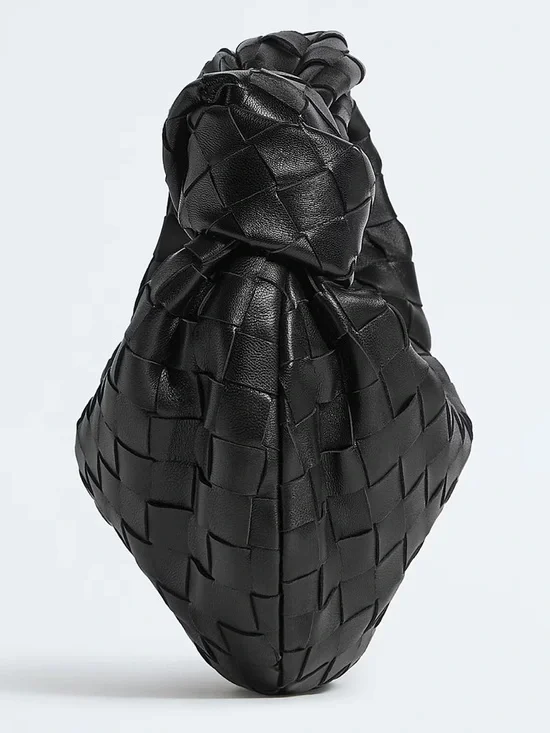 EUC Bottega Veneta mini Jodie bag-black intrecciato leather. woven knotted purse - Picture 4 of 5